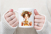 Whimsical Victorian Tea Queens Clipa, an Illustration by designcity5 (Thumbnail 5 of 5)