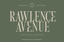 Rawlence Avenue Modern Serif Font