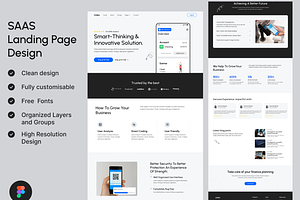 SAAS Banking Landing Page Design