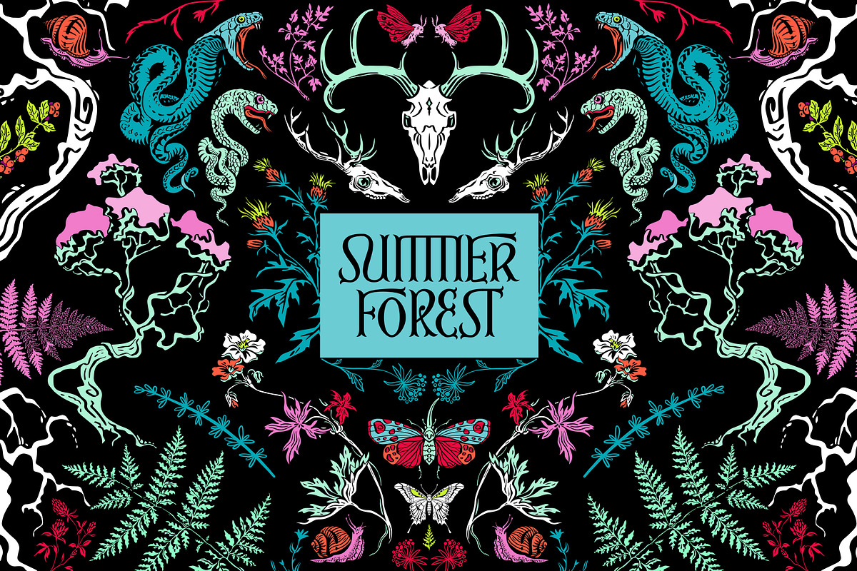 Enchanted midnight forest, an Animal Illustration by OlgaSoi007 (Photo 1 of 10)