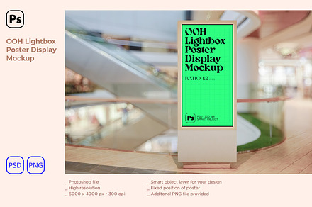 OOH Lightbox Poster Display Mockup