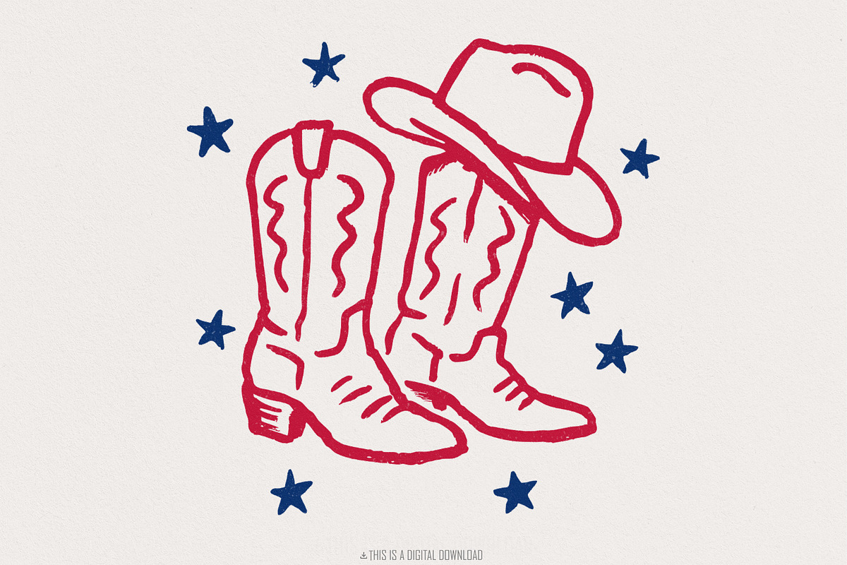 Coquette Cowgirl PNG, Preppy, an Illustration by SharpMarketplace (Photo 1 of 9)