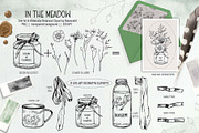 Wildflower Line Art Clipart, a Decorative Illustration by BalanceUA (Thumbnail 2 of 18)