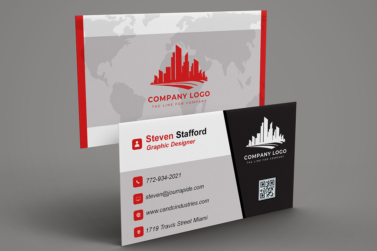 Modern Business Card Design Editable preview 2