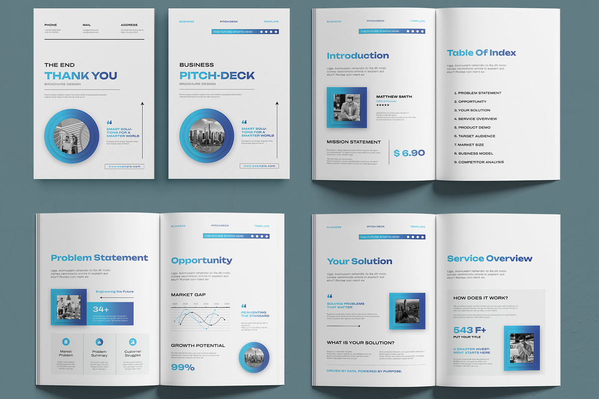 Business Pitch Deck Brochure Design, a Brochure Template by MightyDesign (Photo 2 of 6)