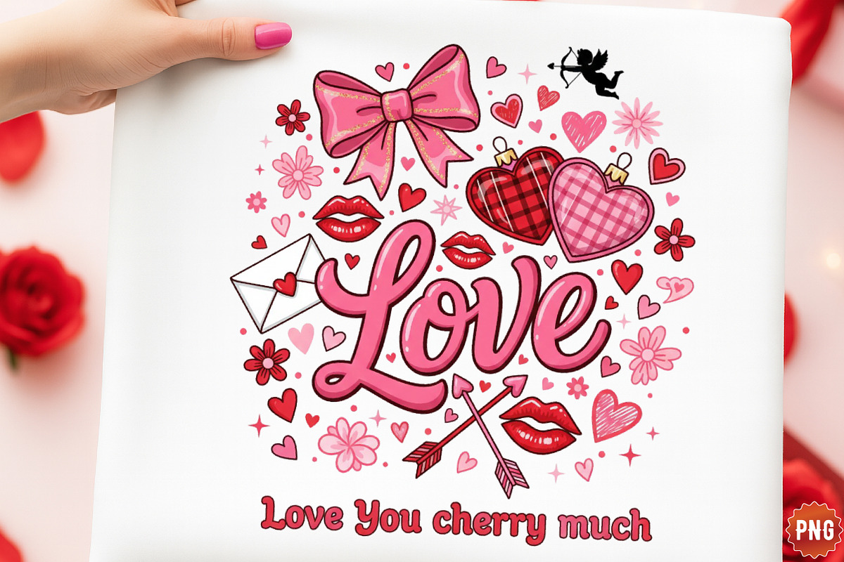 Love You Cherry much PNG, an Illustration by SinaCreation (Photo 1 of 11)
