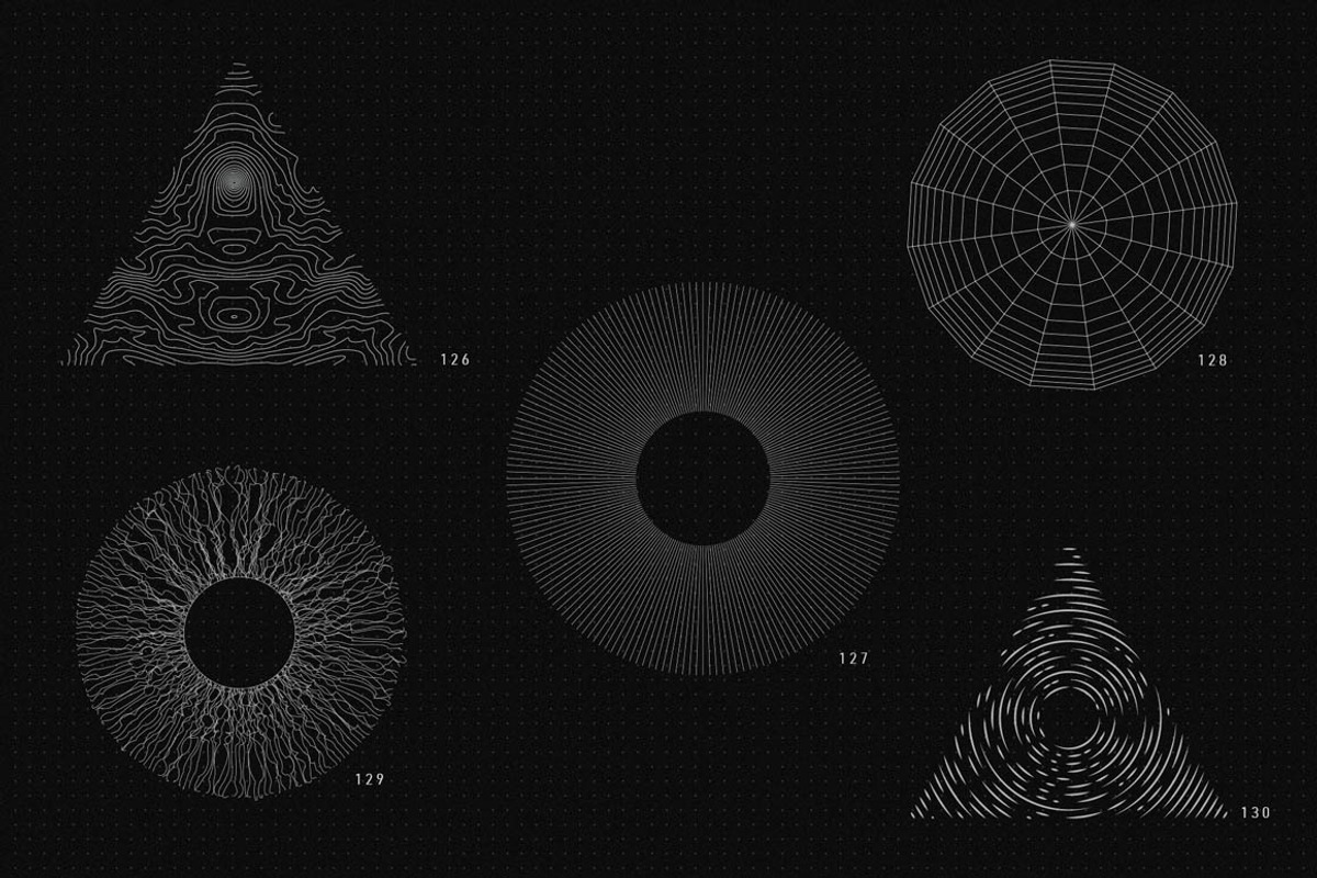 200 Vector Shapes, an Object Graphic by RuleByArt