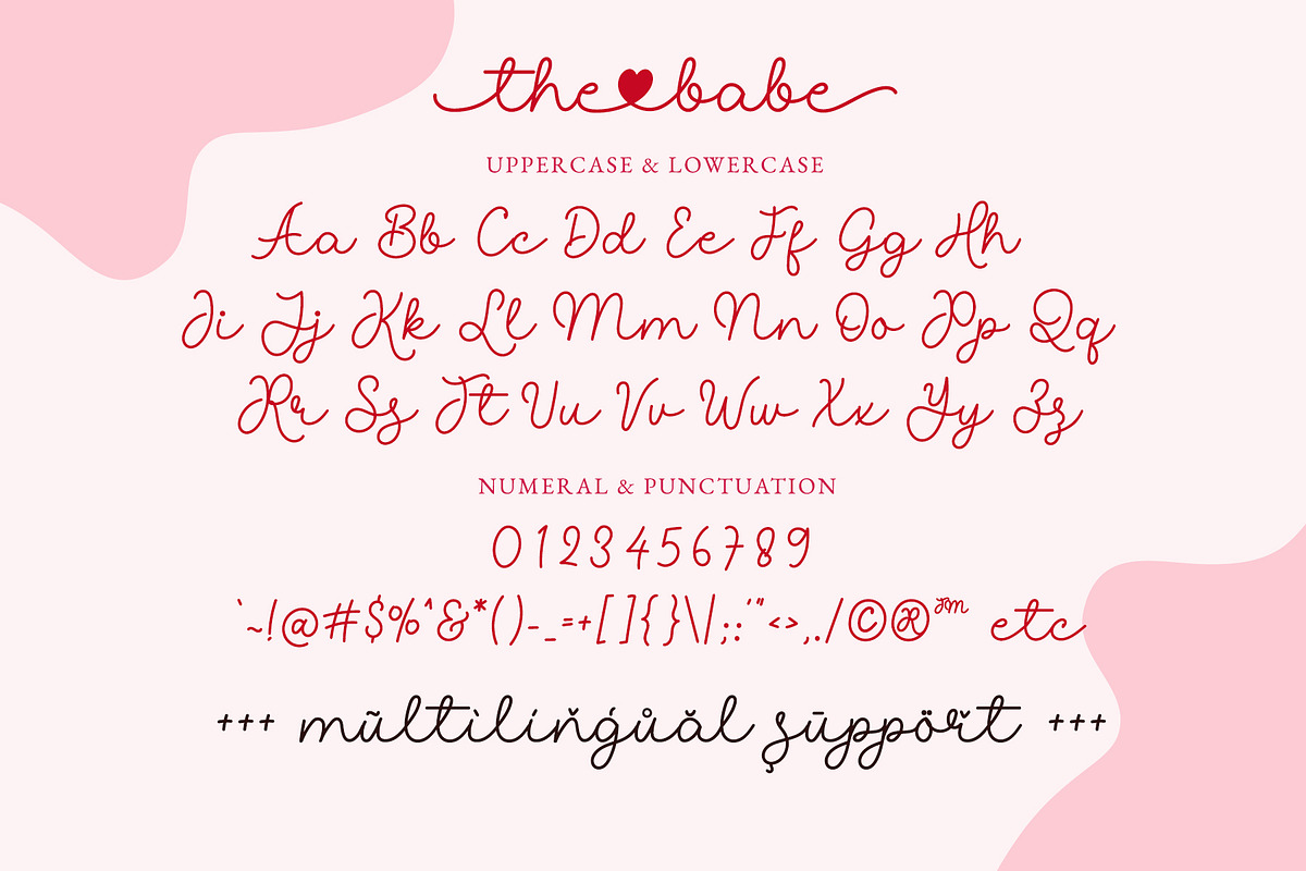 The Babe - Monoline Heart Font, a Script Font by Airotype (Photo 8 of 10)