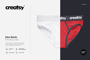 Men Briefs Mockup Set