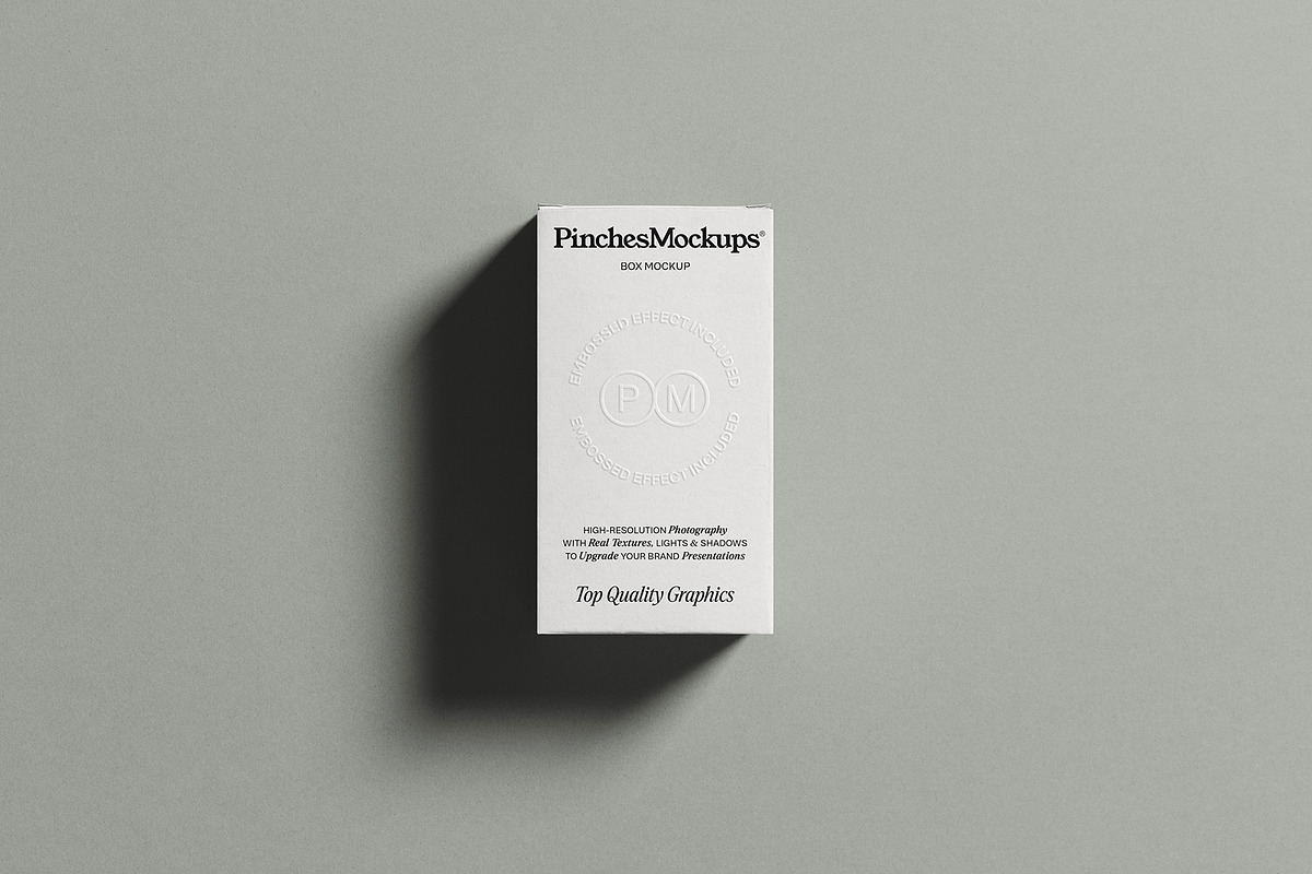 Embossed Box Mockup PMBM21, a Packaging Mockup by PinchesMockups© (Photo 1 of 8)
