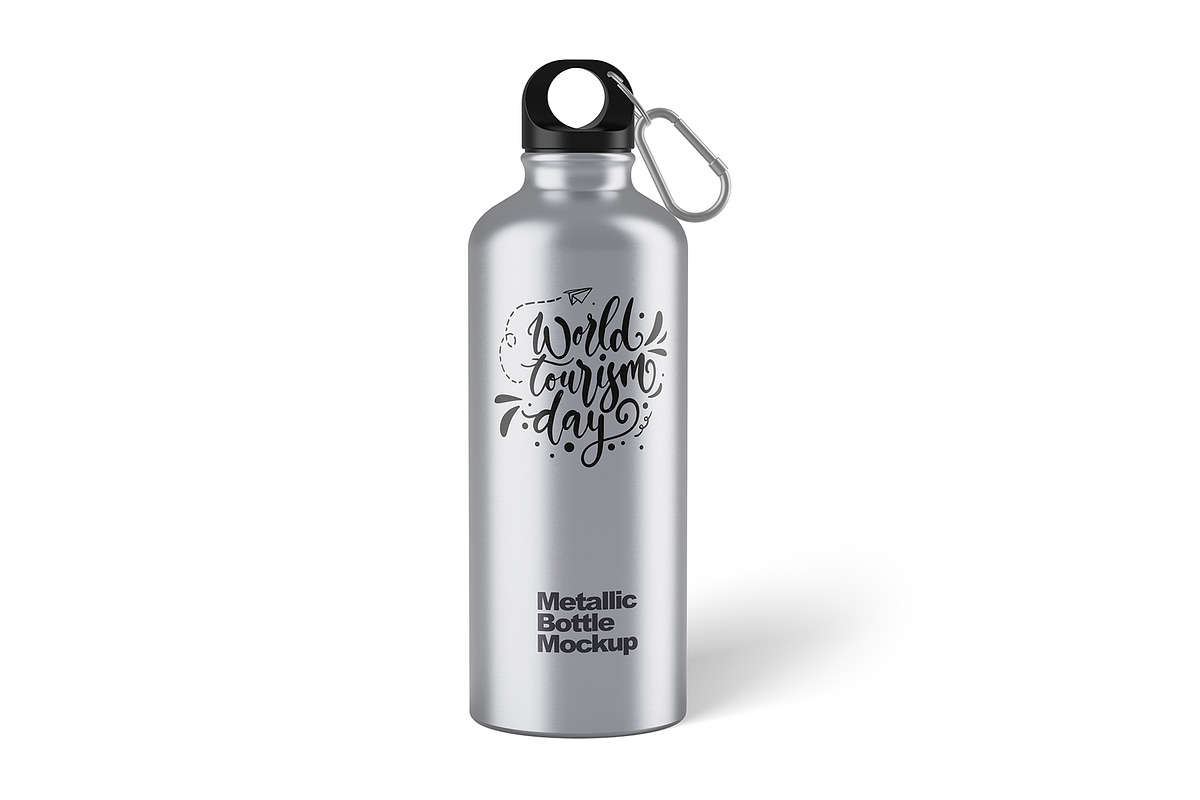 Metallic Bottle Mockup, a Product Mockup by AlkStudio (Photo 2 of 10)