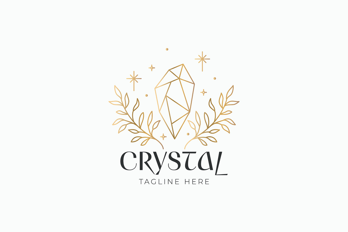 Mystical Crystal Quartz Gem Logo, a Branding & Logo Template by Signatoro (Photo 1 of 3)