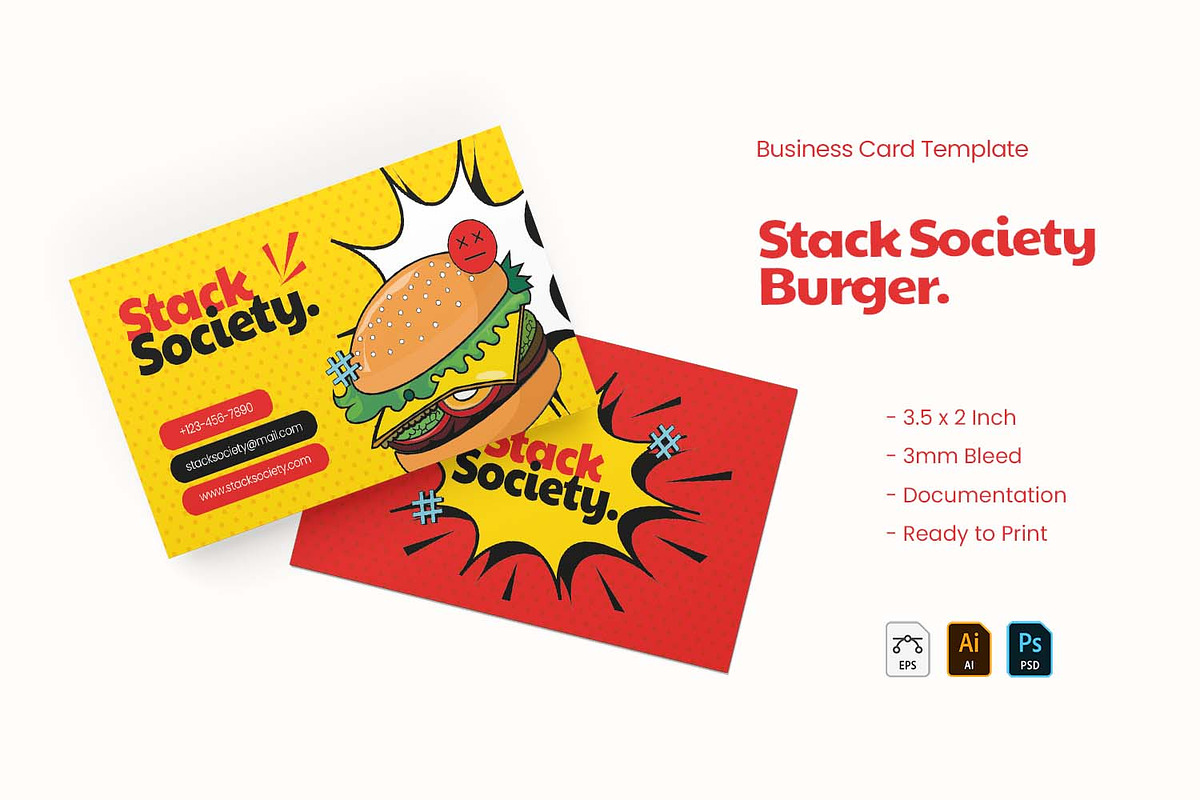 Stack Society - Business Card, a Business Card Template by VUNIRA (Photo 1 of 3)