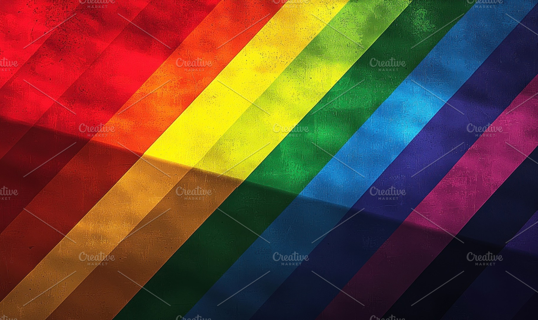 Diagonal rainbow stripes with textured surface and dramatic ligh, a Background Photo by José Manuel Gelpi