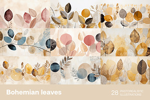 Bohemian Leaves. Illustrations