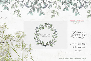 Serene Greenery Watercolor Clipart