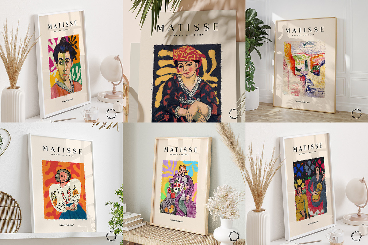 Matisse Modern Gallery 3, a Background Graphic by Wall Art Print Studio (Photo 8 of 16)