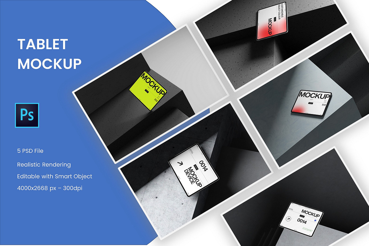 Tablet Display Mockup Kit, an iPad Mockup by kreatifreya (Photo 1 of 6)