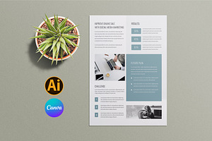 Case Study Flyer Canva