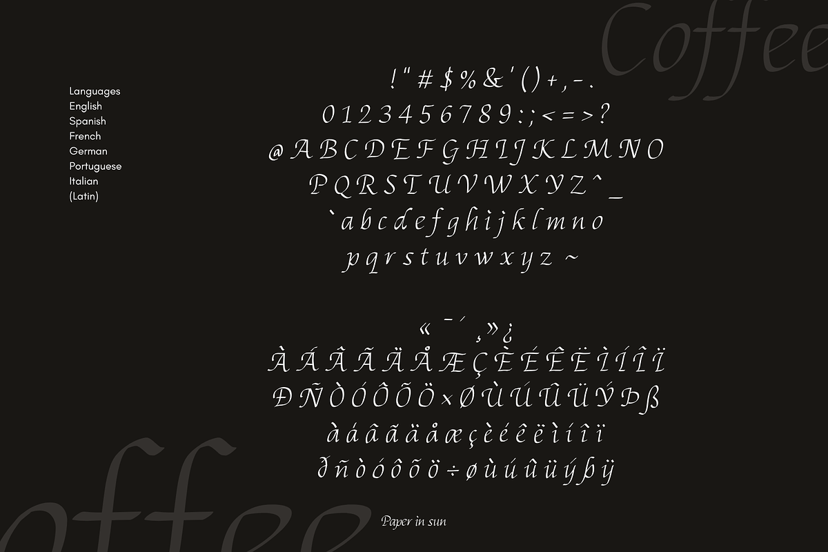 Coffee - Blackletter Fonts, a Blackletter Font by paperinsun (Photo 6 of 12)