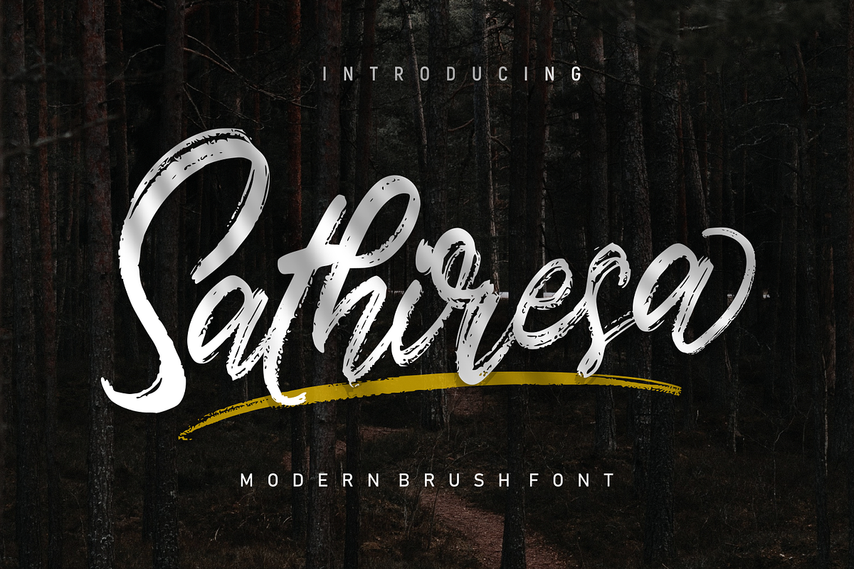 Sathiresa Modern Brush Font, a Script Font by zeenesia (Photo 11 of 11)