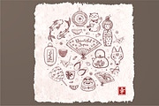 Japanese doodles, an Illustration by Elina_Li (Thumbnail 10 of 13)