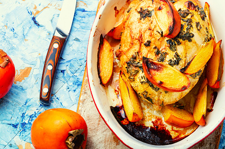 Chicken breast grilled with persimmo, a Food & Drink Photo by MLunov MLunov