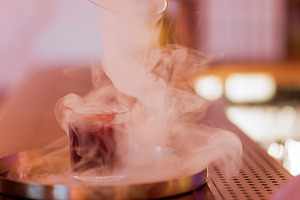 Cocktail smoke serving drink glass, a Food & Drink Photo by Photo Drive Studio