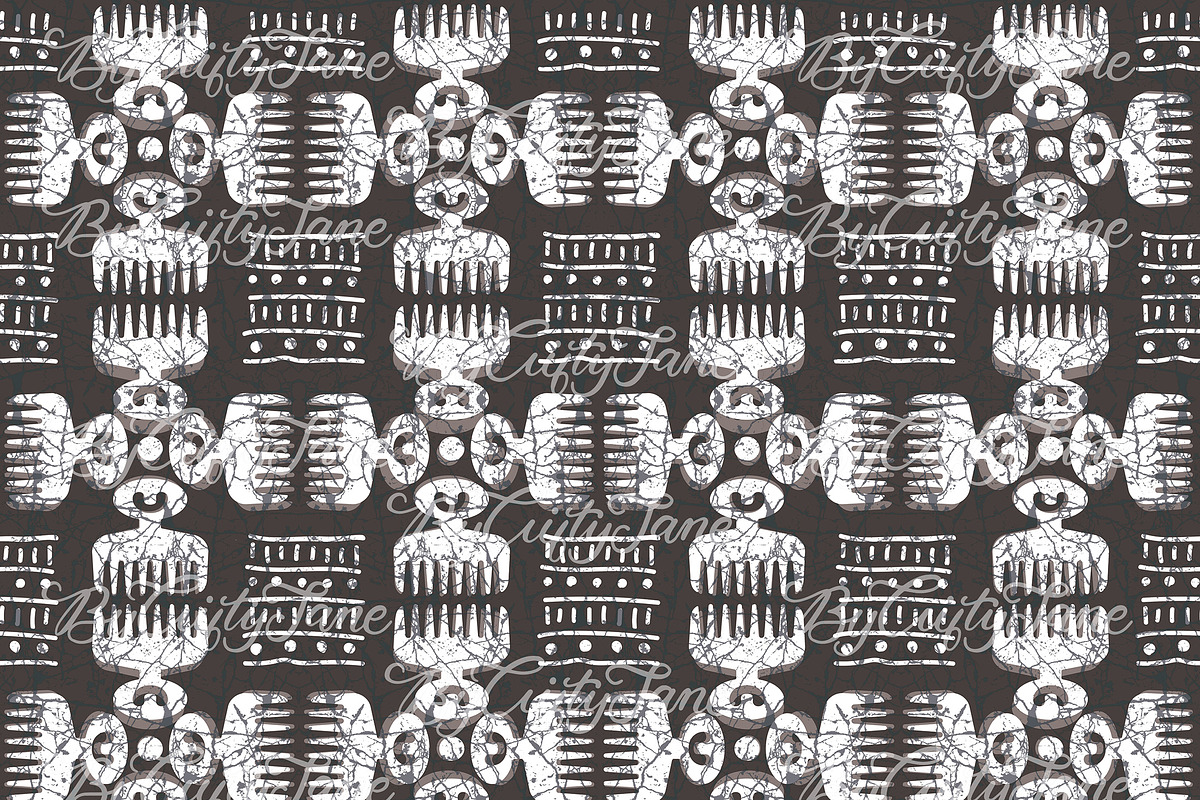 Adinkra DUAFE Pattern I, a Pattern Graphic by ByGiftyJane (Photo 2 of 11)