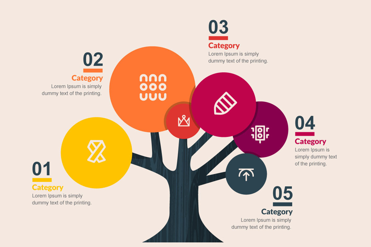 Tree Infographics Elements Bundle, an Object Graphic by ContestDesign