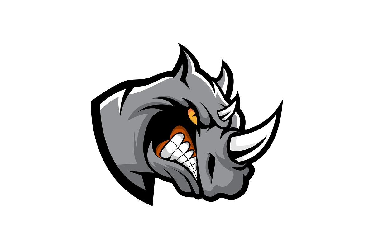 Rhino Mascot Logo Vector Design, a Branding & Logo Template by majesticlogo