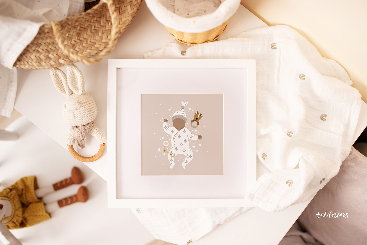 Newborn baby Illustrations & Pattern, an Animal Illustration by tatiletters (Photo 4 of 14)
