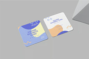 Square Business Card Mockups, an Advertising Mockup by megostudi0 (Thumbnail 2 of 7)
