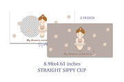 12 Oz Sippy Cup Sublimation Bundle, a Print Template by DysenkaArt (Thumbnail 3 of 8)