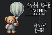 Watercolor Teddy Bear Clipart Bundle, an Illustration by Rose Art (Thumbnail 3 of 5)
