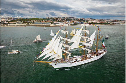Tall ships sailing in Tagus river, a Transportation Photo by f9photos
