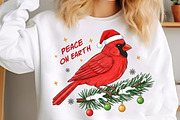 Merry Christmas Cardinal Hand-Drawn, an Illustration by SinaCreation (Thumbnail 3 of 7)