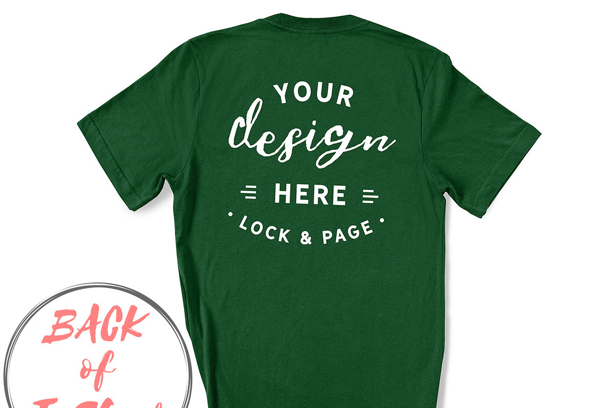 Back Of T-Shirt BC3001 Mockup Bundle, a Shirt Mockup by lock and page (Photo 13 of 88)