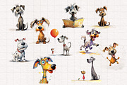 Quirky Dog Clipart Bundle, an Animal Illustration by PaintPixelCo (Thumbnail 7 of 10)