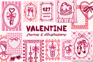 Valentine Frames And Illustrations