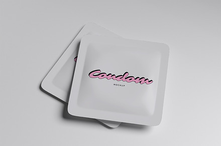 Condom Mockup, a Packaging Mockup by HanaSaka_Studio