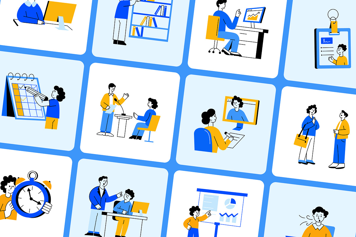 Workplace Illustrations Art Set, a Work Illustration by Vectors Market (Photo 5 of 9)