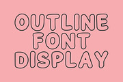 Baby Cute Bold Outline Font, a Handwritten Font by Fourteen Letter (Thumbnail 2 of 6)