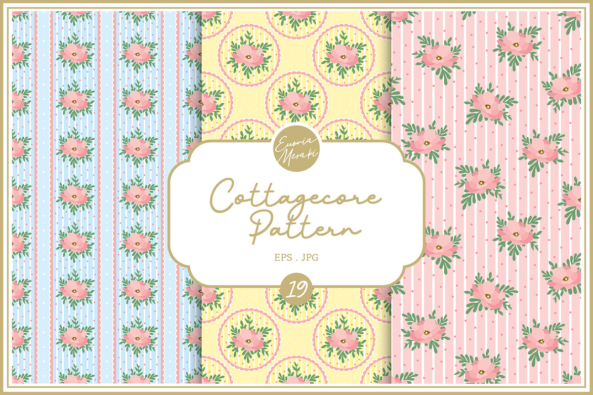 Cottagecore Pattern 19 Sweet Flower, a Pattern Graphic by Euonia Meraki (Photo 1 of 17)