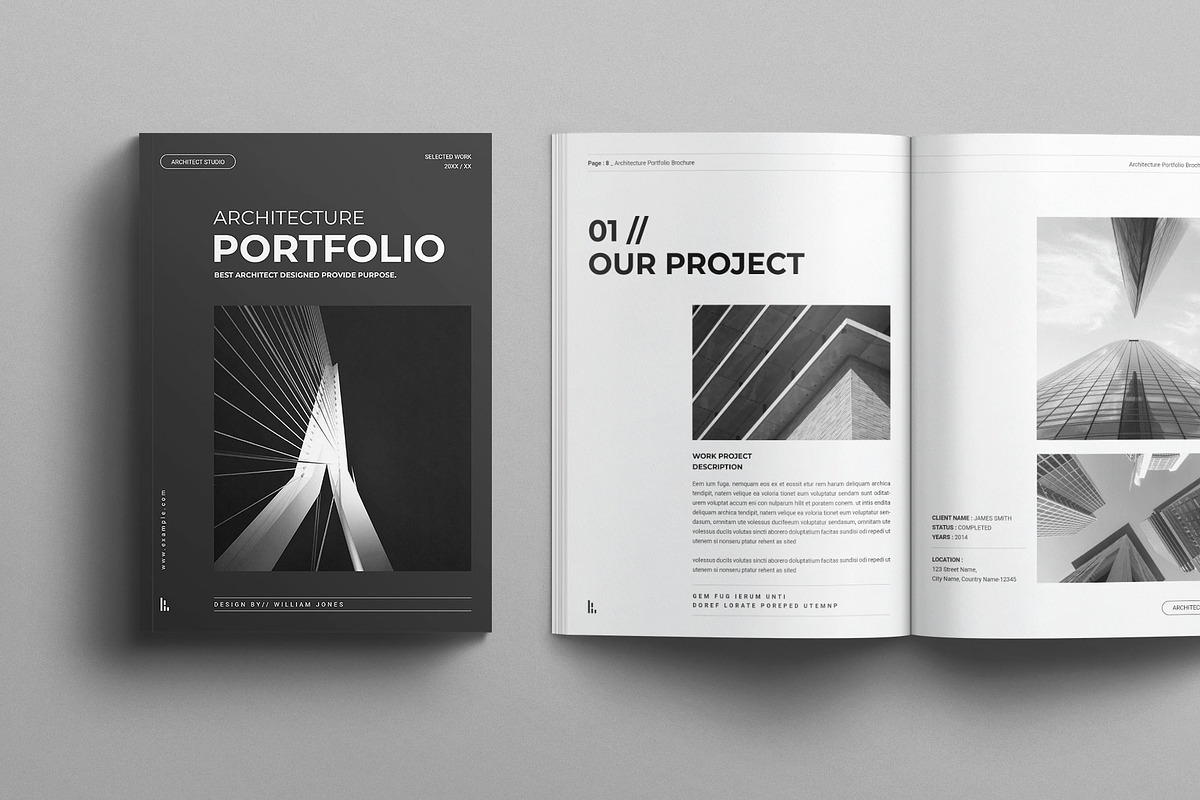 Architecture Portfolio Brochure, a Brochure Template by MassiveCreator (Photo 1 of 8)