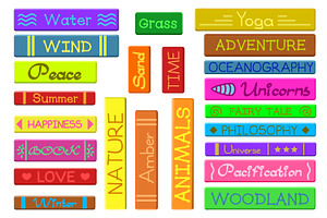 vector Book spines illustration, an Object Graphic by WINDmade
