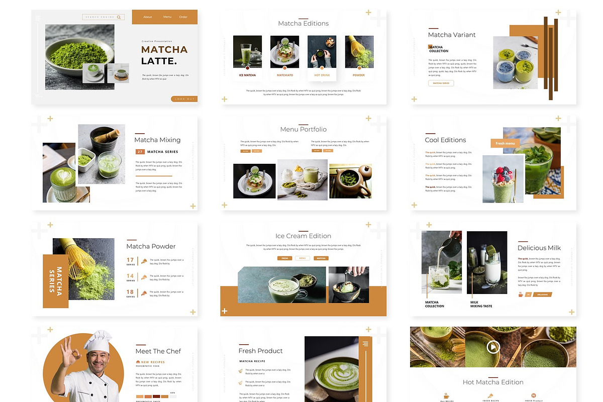Matcha - Google Slides Template, a Presentation Template by AQR Studio