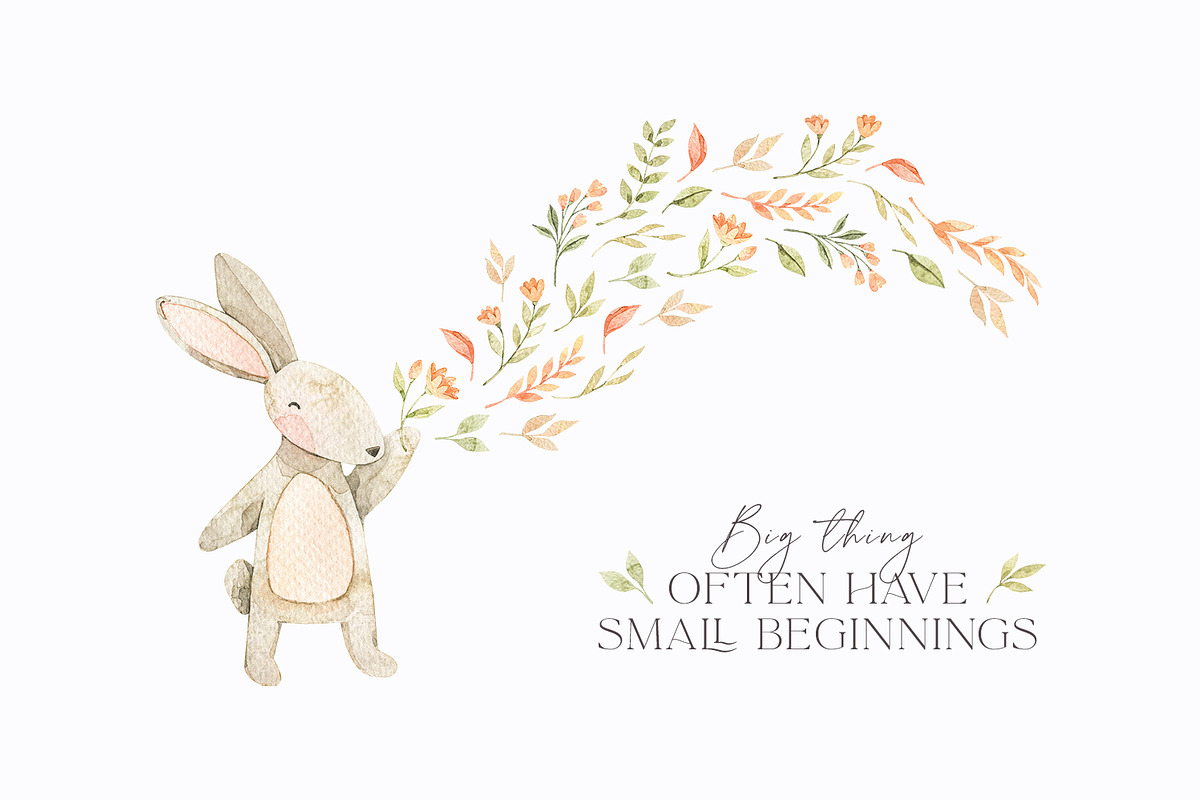 Watercolor baby bunnies. Baby shower, an Animal Illustration by Kate Macate (Photo 6 of 10)