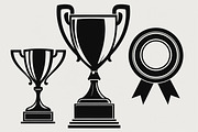 Trophy and Medal Silhouette Set, an Illustration by Gfx_Store (Thumbnail 7 of 7)