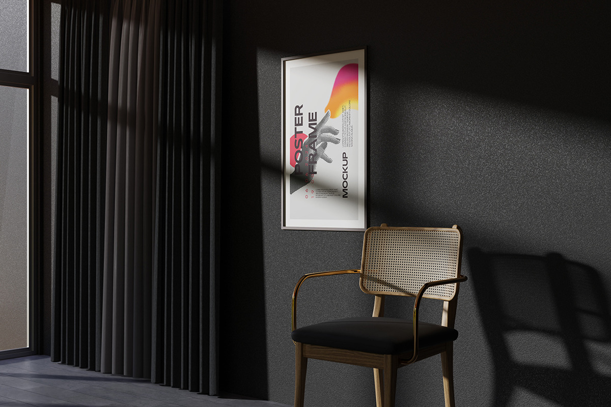 Poster Frame Mockup, an Advertising Mockup by MrLetters (Photo 5 of 5)